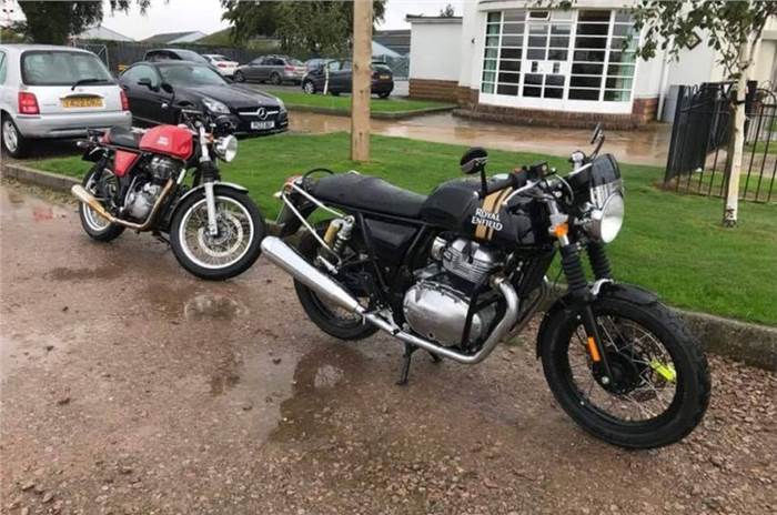 2018 Royal Enfield Continental GT 650 seen with accessories